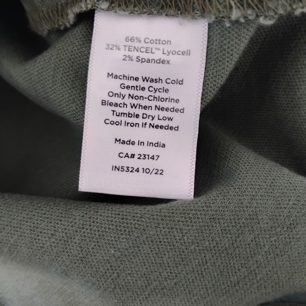 Talbots Military Safari Inspired Cotton Skirt Tie Belt Army Green Classic Sz 10 - Picture 16 of 16